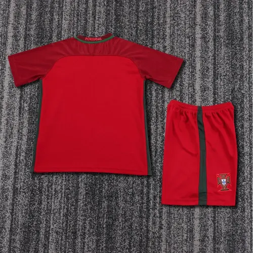 2016 Retro Portugal Home Football Shirt  Kids Size — view 2