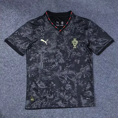 2025/2026 Portugal Sonderausgabe Grau-Schwarz Fußballtrikot AAA fan-gradät — view 1
