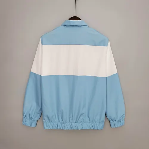 2021/2022 Manchester City Jersey Windbreaker Blue And White — view 2