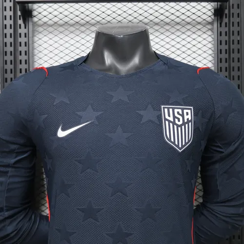 Maillot de football extérieur États-Unis manches longues 2026 Version Joueur AAA qualité fan — view 3