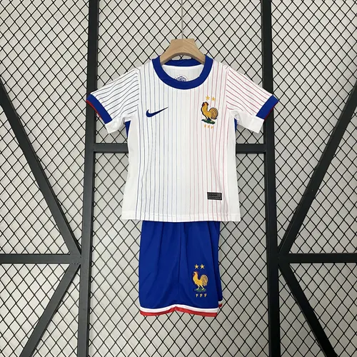 2024-2025 Frankreich Auswärts Fußballtrikot  Kindergröße