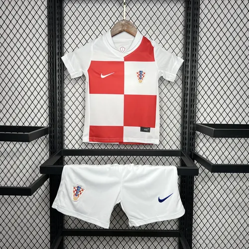 2024-2025 Croatia National Team Home Football Shirt  Kids Size