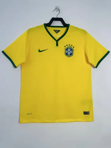 2014 Retro Brazil Home Soccer Jersey  — view 1
