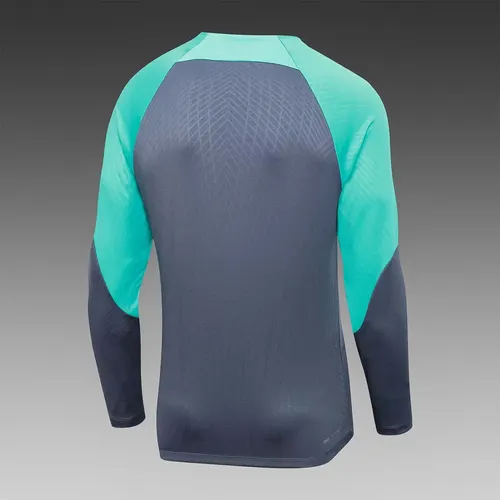 2023/2024 Barcelona Halb-Reißverschluss Trainingsanzug Grün-Grau Trikot Set — view 4