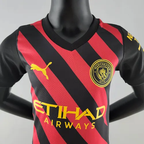 2022/2023 Camisa Visitante Manchester City Futebol  Tamanho Infantil — view 3