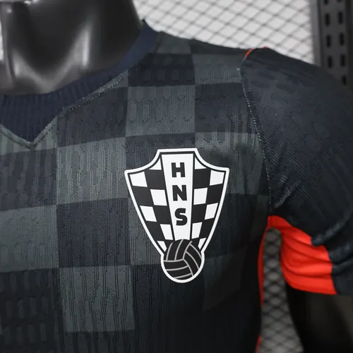 2026 Spielerversion Kroatien Nationalmannschaft Sonderedition Schwarz Fußballtrikot   — view 5