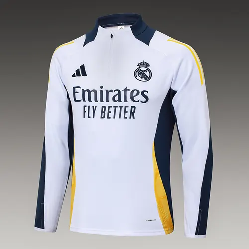 2024/2025 Real Demi-Traction Tenue d'Entraînement Blanc Maillot de Football  Ensemble — view 3