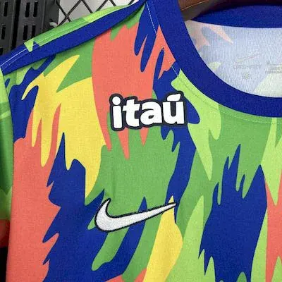 2025-2026 Brazil Pre-match training Football Shirt  — view 3
