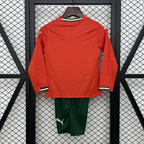 2025 Portugal Heim Langarmtrikot AAA Fan-Qualität Kindergröße — view 2
