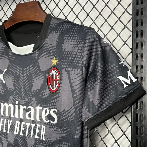 قميص حارس مرمى AC Milan أسود مقاس أطفال 2024/2025 جودة تايلاندية — view 5