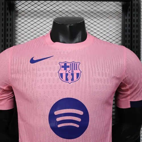 2025/2026 Player Version Barcelona pink No Football Jersey  — view 3