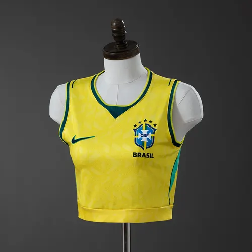 2026 Brasilien Frauen Crop Tank Top Heim Trikot — view 1