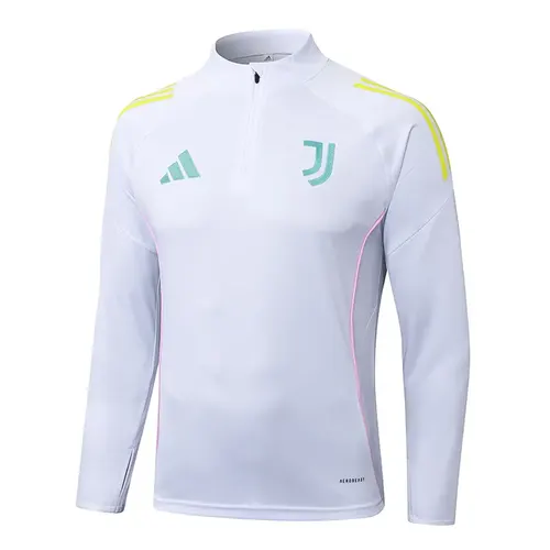 طقم قميص كرة قدم بدلة تدريب نصف سحاب أبيض لنادي Juventus 2025/2026 جودة تايلاندية — view 3