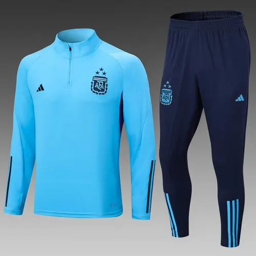 Conjunto de Treino Azul Argentina 2022 Meio Puxado