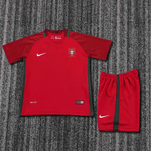 2016 Retro Portugal Home Football Shirt  Kids Size