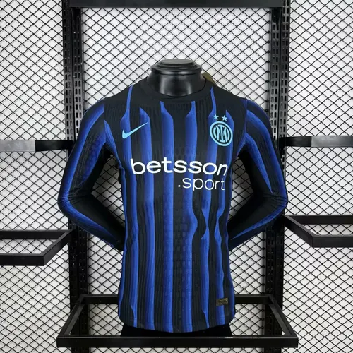 2025/2026 Langarm Inter Mailand Heim Spieler Version Fußballtrikot 