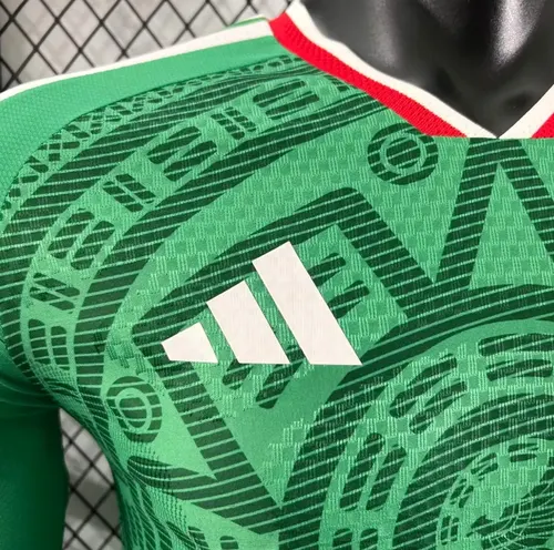 2026 Spielerversion Langarm Mexiko Heim-Fußballtrikot   — view 4