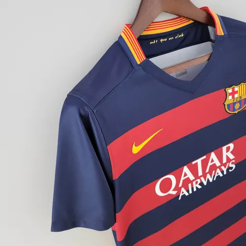 Camisa de Futebol Retro Barcelona Casa 2015/2016  — view 6