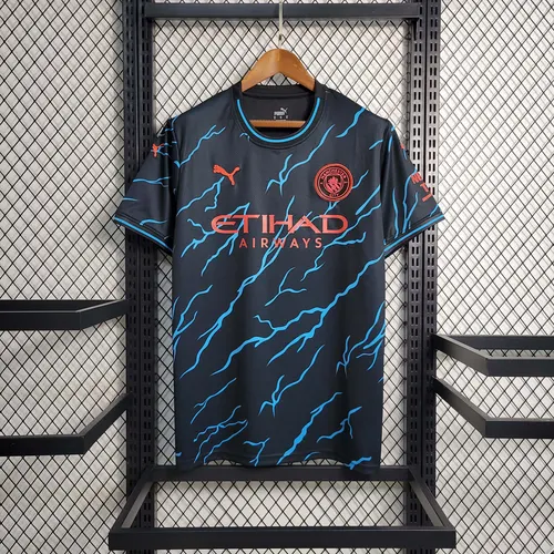 2023/2024 Manchester City Drittauswärts Fußballtrikot AAA fan-gradät — view 1