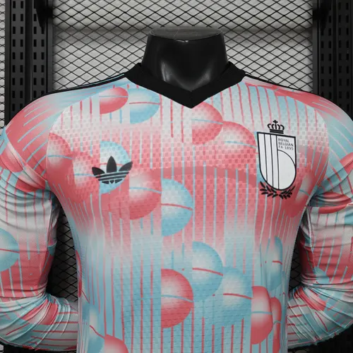 2026 Long Sleeve Player Version Belgium National Team Away Football Jersey   — view 3