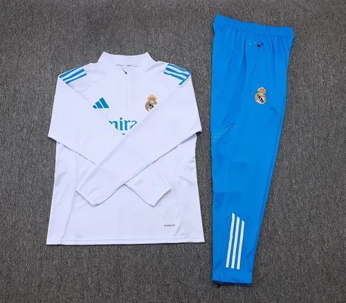 2025-2026 Real Madrid White Half-Pull Training Suit Football Shirt  Set 01 — view 7