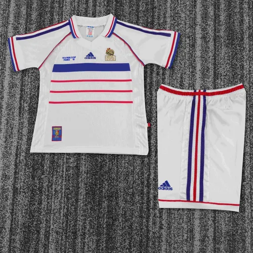 Maillot de football extérieur rétro France 1998 taille enfant
