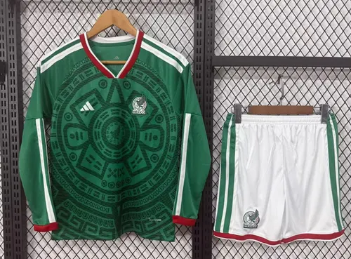 2026 Langarm Mexiko Heim Fußballtrikot  Kindergröße — view 1