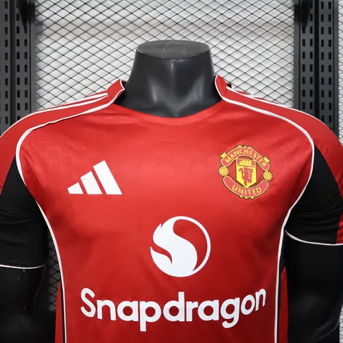 2025/2026 Player Version Manchester United Home 01 Football Shirt  — view 3