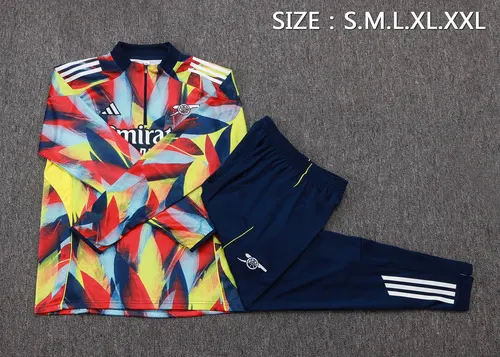 2025/2026 Arsenal Half-Pull Trainingsanzug Farb-Tintenstrahl Fußballtrikot  Set — view 7