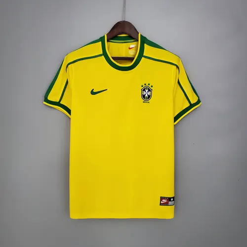 1998 Retro Brazil Soccer Jersey Home — view 1