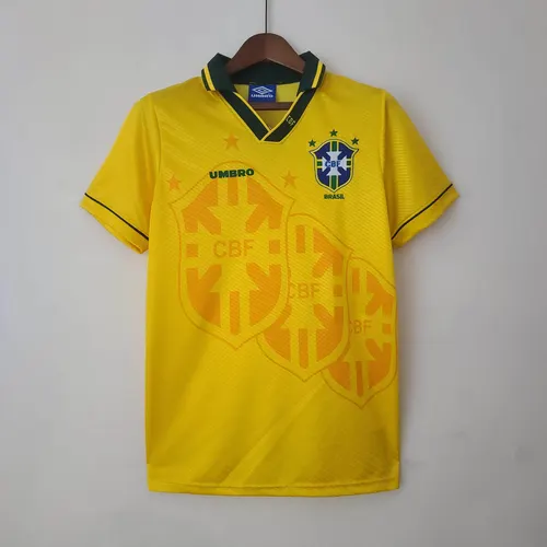 1994 رجعي البرازيل قميص كرة قدم منزلي