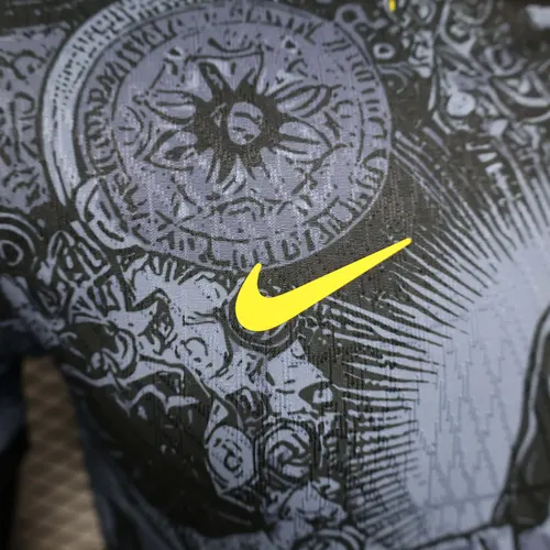 Camiseta de fútbol edición especial Jesus negro gris jugador Brasil 2024 — view 4
