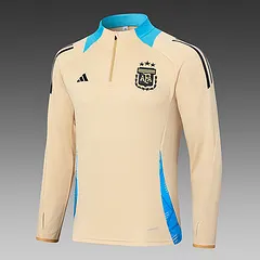 2024-2025 Conjunto de Entrenamiento Semi-Pull Caqui Argentina Jersey — view 3