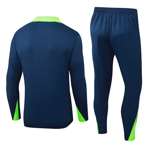 2025/2026 Conjunto de Entrenamiento Semi-Pull Azul Real Brasil Camiseta — view 2