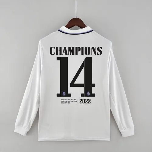 2022/2023 Manches Longues Real Madrid Domicile 14 Champions Édition Maillot — view 2