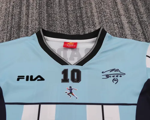 2001 Retro Argentinien Nationalmannschaft Maradona Gedenkausgabe Trikot  Kindergröße — view 3