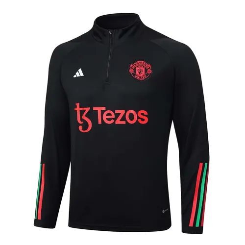Conjunto de Treino Manchester United Meio Puxão Preto 2023/2024  — view 3