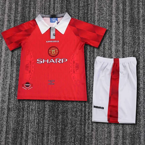 1996-1997 Retro Manchester United Home Football Shirt  Kids Size — view 1