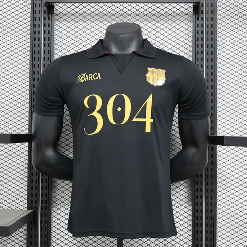 2024/2025 Spielerversion Barcelona 304 Jubiläumsedition Schwarzes Trikot  — view 1