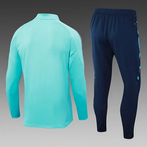 2024/2025 Real Madrid Hellgrün Halb-Reißverschluss Trainingsanzug Fußballtrikot  Set — view 2