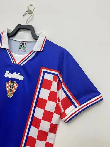Camisa de Futebol Visitante Seleção Croácia Retrô 1998  — view 5