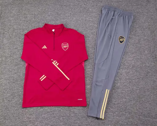 2023/2024 Arsenal Half-Pull Trainingsanzug Rot Fußballtrikot AAA fan-gradät Set — view 3