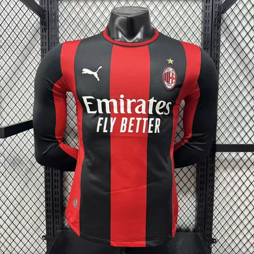 2026/2027 Long Sleeve Player Version AC Milan Home Football Shirt  