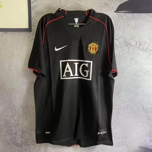 Maillot de football extérieur troisième rétro Manchester United 2007/2008 lande — view 1