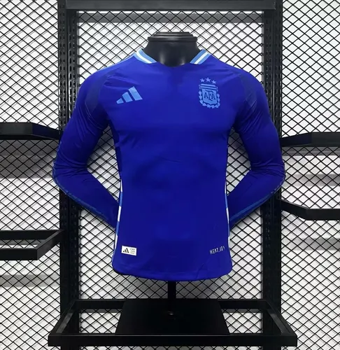 2024-2025 Spielerversion Argentinien Auswärts Langarm Trikot