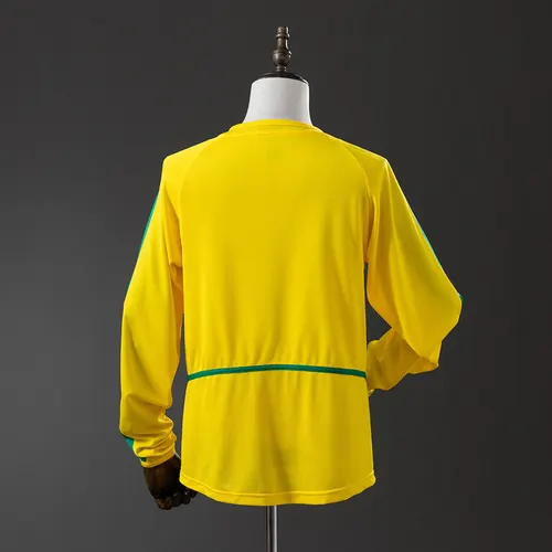 2002 Retro Long Sleeve Brazil Home Football Shirt  — view 2
