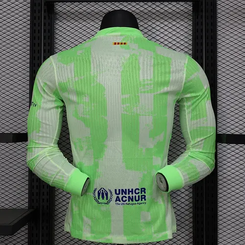 2024/2025 Camisa de Futebol Terceiro Visitante Manga Longa Barcelona  — view 2