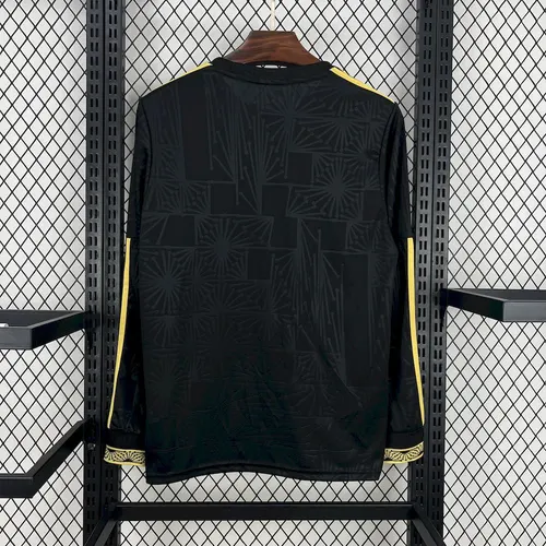 2025 Langarm Mexiko National Trophäenausgabe schwarzes Fußballtrikot AAA Fan-Qualität — view 2