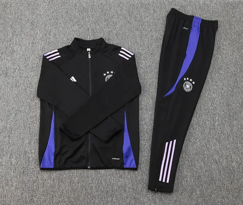 2024/2025 Allemagne Tenue d'Entraînement à Demi-Tirage Noir Maillot Ensemble — view 7