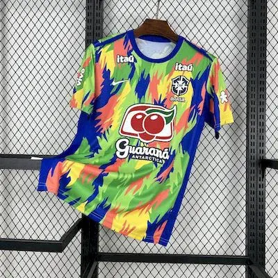 2025-2026 Brazil Pre-match training Football Shirt  — view 1